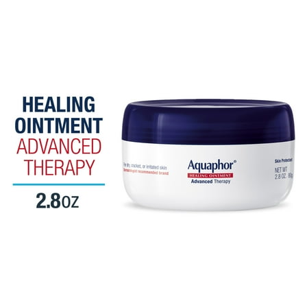 Aquaphor Healing Ointment Advanced Therapy, Body Moisturizer for Dry, Compromised Skin, 2.8 oz Jar