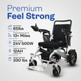 thumbnail image 3 of Alton Mobility, WOLF Brown Electric Wheelchair, Electric Wheelchair Lightweight Foldable, 285 lbs - 500W - 8 Miles, 3 of 10
