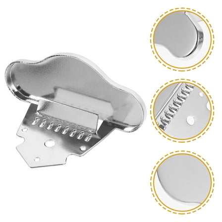 SKISUNO Silver Mandolin Tailpiece 1Pack Zinc Alloy Sound Conduction Enhanced Playing Experience