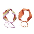thumbnail image 1 of Ruban 2 Pcs Femmes Ajouré à Lacets Tricoté Crochet Bandeau Cheveux Main Bandeau Accessoire, 1 of 6