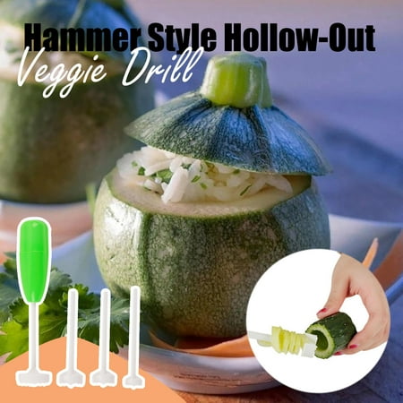 

LINMOUA Hammer Style Hollow-Out VeggieDrill Vege Drill Spiralizer Digging Device