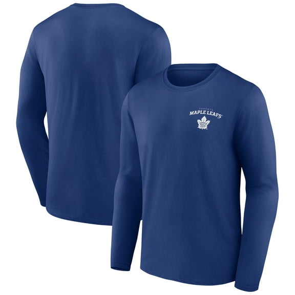Men's Blue Toronto Maple Leafs Team Lockup Long Sleeve T-Shirt