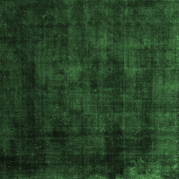 Ahgly Company Indoor Square Persian Emerald Green Traditional Area Rugs, 4' Square