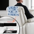 thumbnail image 4 of TSOVTHRID Blue Rooster Chicken Flower Print Non Slip Recliner Headrest Protector Washable PU Leather Sofa Headrest Covers for Sofa,Office Chair,Theater Seat, 17x27 in, 2 Pieces, 4 of 7