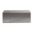 thumbnail image 3 of Maklaine 18.5"H Mirrored Modern Glass and MDF Coffee Table in Gold, 3 of 11