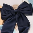 thumbnail image 5 of Large Satin Bow Barrette Hair Clips Long Ribbon Bow Clip Suit for Thick Thin Hair Big Hair Bow Women Girls Hair Accessories 90's 2pcs Christmas Thanksgiving Gifts (Navy & Pink), 5 of 6