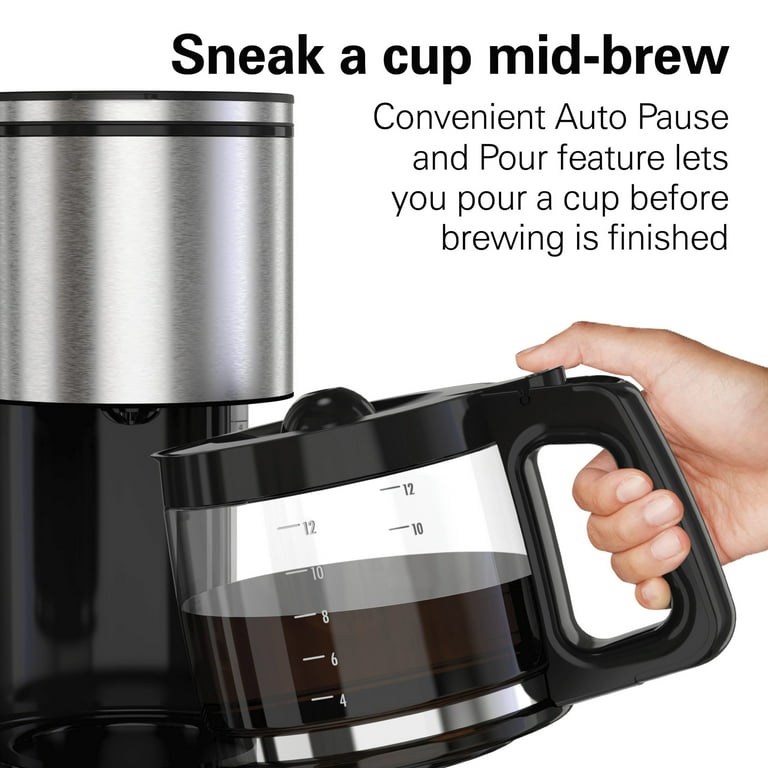 Hamilton Beach Coffee Maker with Premium Flavor, 12 Cup Capacity