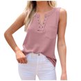 thumbnail image 2 of EKOUSN Women's Summer Basic Sleeveless V Neck Casual Tank Tops Loose Shirts, 2 of 5