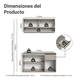 thumbnail image 3 of Cocina Integral Completa Modular Madesa Nice 120cm Crema 08, 3 of 6