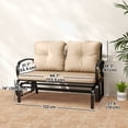 thumbnail image 3 of Outsunny 2-Person Outdoor Glider Chair, Patio Double Rocking Loveseat, 3 of 10