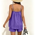 thumbnail image 5 of Enjoytime 2 Piece Sets for Women Sleeveless Camisole Shorts Matching Set Solid Color Travel Vacation Plus Size Outfits, 5 of 7
