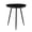 Black, variant on Dilan Solid Mango Wood End Table with Metal Base, Round Tray Top Side Table for Living Room Bedroom, 23 Inch, Walnut