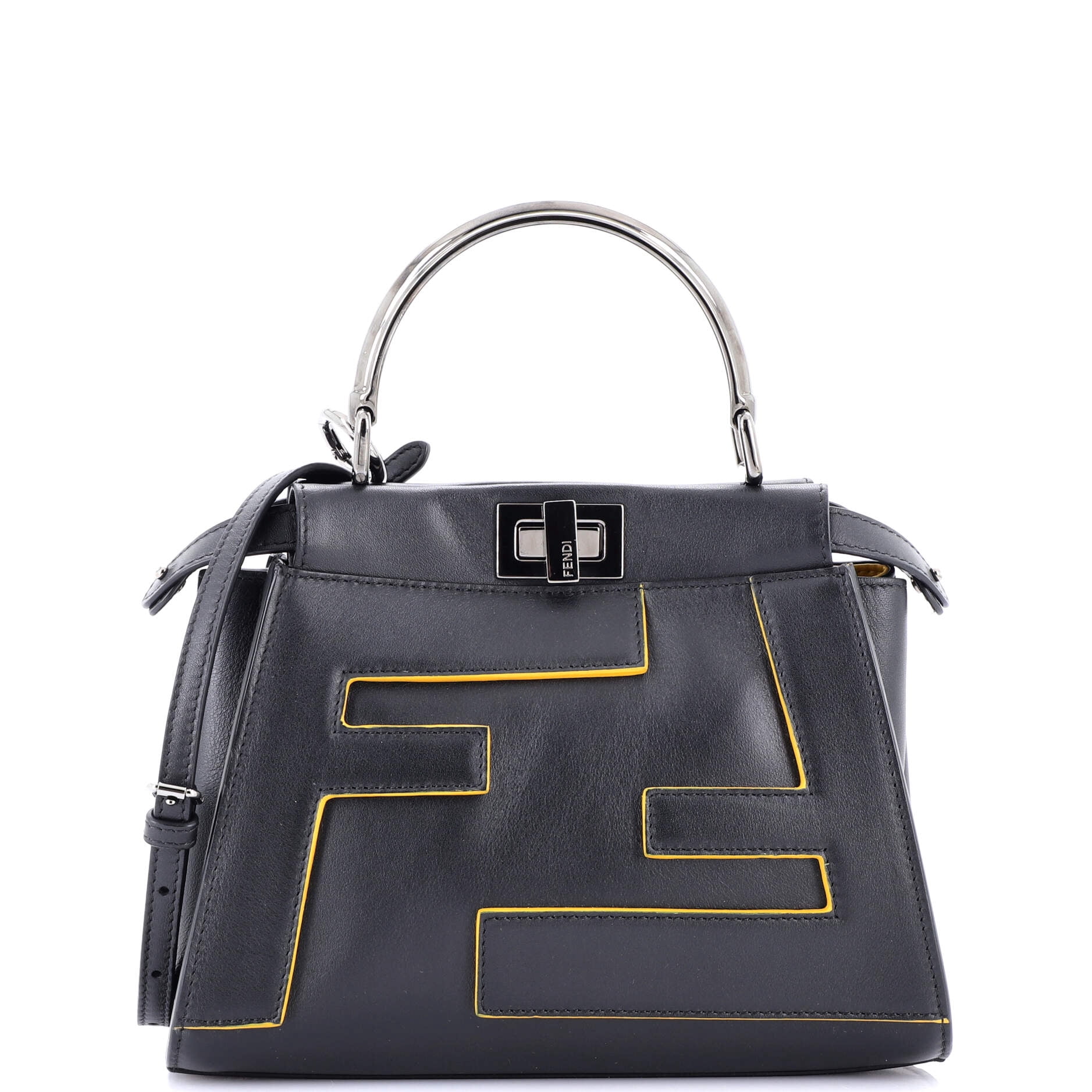 Pre-Owned FENDI Zucca FF Logo Leather Genuine Canvas 2way  display picture 1