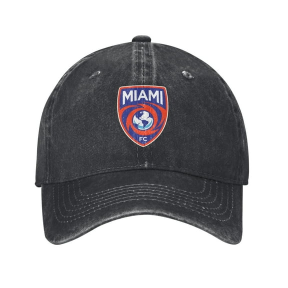 Miami Fc Hat Washed Cotton Baseball Cap For Outdoor, Travel & Daily Use