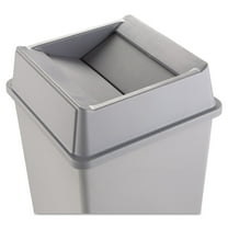 Rubbermaid Untouchable Square Swing Top Lid, Plastic, 20.13w X 20.13d X 6.25h, Gray