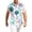 White, variant on Mens Hawaiian Shirt Short Sleeve Summer Big and Tall Tropical Print Button Down Shirts for Men Trendy Holiday Beach Shirts Red 5XL