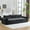 Black, variant on 101" Folding Convertible Sofa Bed, Modular Boneless Couch with L‑Shaped Armrests, Chenille Floor Sleeper Sofa for Living Room, Green