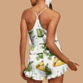 thumbnail image 6 of GERsome 2 Piece Womens Pajamas Set Cute Print Sleepwear Tank Tops and Ruffled Shorts Loungewear Outfits S-XXL, 6 of 8