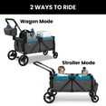 thumbnail image 4 of Jeep Sport All-Terrain Stroller Wagon by Delta Children - Includes Canopy, Parent Organizer, Adjustable Handlebar, Snack Tray & Cup Holders, Grey/Blue Moon, 4 of 16