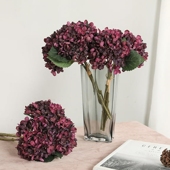 SPRING PARK Artificial Silk Flowers California Fake Hydrangea Floral Bunch Bouquet Flower for Home Wedding Wall Decor