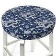 thumbnail image 3 of Xecao's Dragon Print Stool Covers offer stylish, washable protection for PU round bar stools, perfect for home or commercial use., 3 of 7