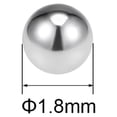 thumbnail image 2 of Uxcell Billes de Roulement Métriques en Acier Inoxydable 304 de Qualité G100 Billes de Précision 1,8 Mm/0,07 Pouces, 2 of 3