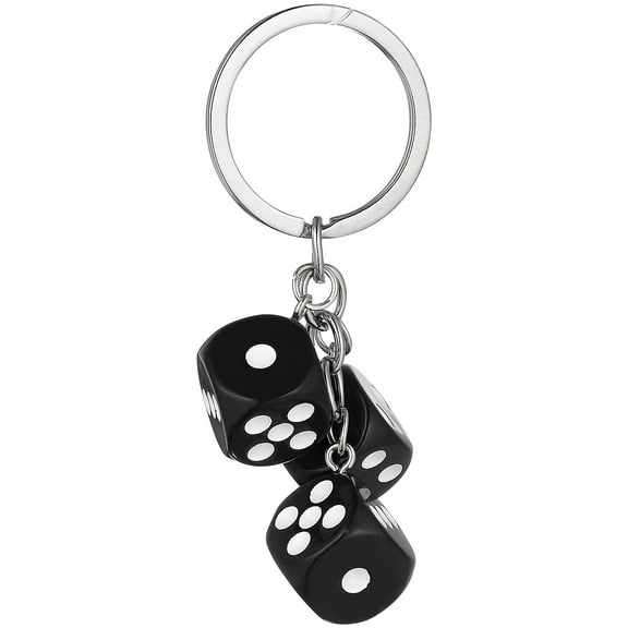 Amosfun Black Alloy Metal Key Chain Pendant Durable Resin Decorative Backpack Bag Accessory