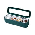 thumbnail image 1 of Bewildely Caja multifuncional para condimentos de sal y glutamato monosódico, caja de condimentos dividida para cocina Cocina y Comedor Verde oscuro, 1 of 6
