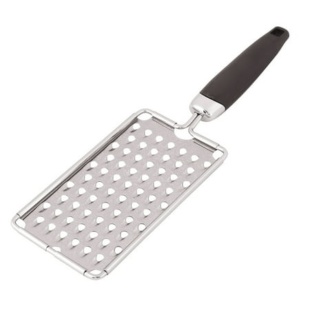 

Home Restaurant Plastic Handle Vegetable Cheese Grater Zester Slicer Silver Tone