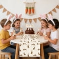 thumbnail image 5 of Wooowa Easter Festival Theme Table Runner with Bunny Egg Floral Print, for Holiday Party Dining Table and Home Scene Decoration, 5 of 6