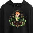 thumbnail image 3 of Frozen - Fall - Anna In A Flower Frame - Juniors Cropped Pullover Hoodie, 3 of 5