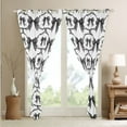 thumbnail image 3 of Cartoon Bowknot Curtains 42"Wx63"L,2 Panels Bow Knot 30%-50% Blackout Curtains Butterfly Knot Bow Tie Curtains & Drapes Watercolor Aesthetic Coquette Geometric Grey Black Window Curtains, 3 of 6