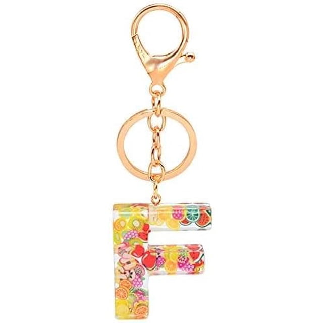 Letter Keychain,26 Letters A-Z Decorative Letter Keychain,Name Keychain for Women Girls Men Teenager Gift