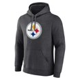 thumbnail image 2 of Men's Charcoal Pittsburgh Steelers Primary Team Logo Fitted Pullover Hoodie, 2 of 3