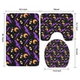 thumbnail image 3 of Halloween Bats Moons and Eyes Bathroom Rugs Sets 3 Piece,Toilet Cover Set,Absorbent Non Slip Bathroom Mats Sets with U-Shaped Contour Rug Toilet Rug Set, 3 of 5