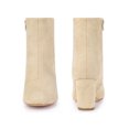 thumbnail image 5 of BLISSFUL STEP Square Toe  Block Heel Ankle Boots for Women Beige 8, 5 of 6