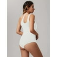 thumbnail image 5 of REORIA Women's One Shoulder Bodysuit Sexy Hollow out Neck Sleeveless Thong Tops, 5 of 10