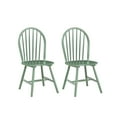thumbnail image 2 of Boraam Carolina Rubberwood Equestrian Green Dining Room Chairs – Set of 2, 2 of 5
