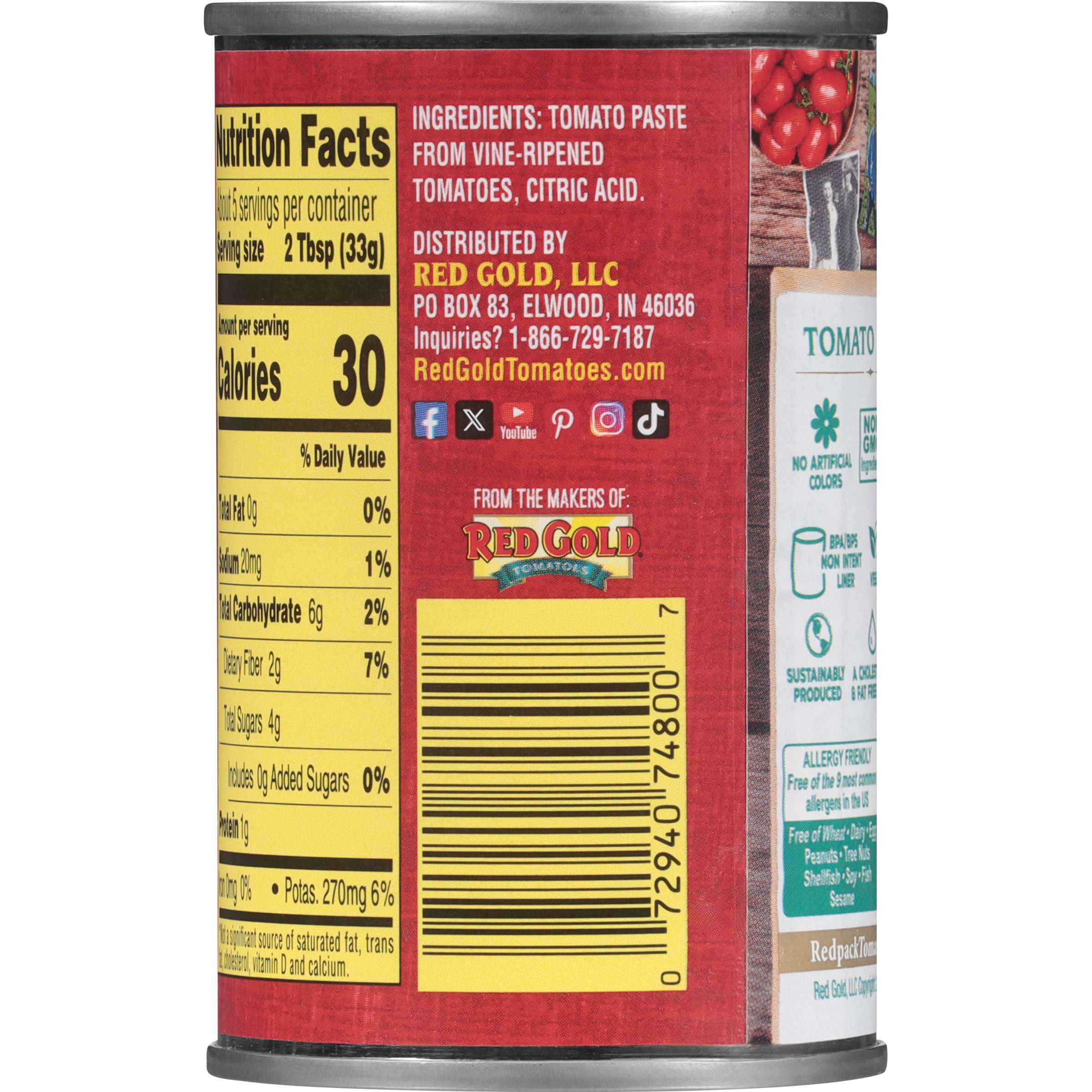 (3 pack) Redpack Tomato Paste, 6 oz Can