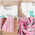 thumbnail image 5 of CAIXIA Easter Outfit Baby Girl Newborn Baby Girl Easter Outfit New Chick In Town Ribbed Romper Chicks Bow Flare Pants Headband Clothes Set, 5 of 9