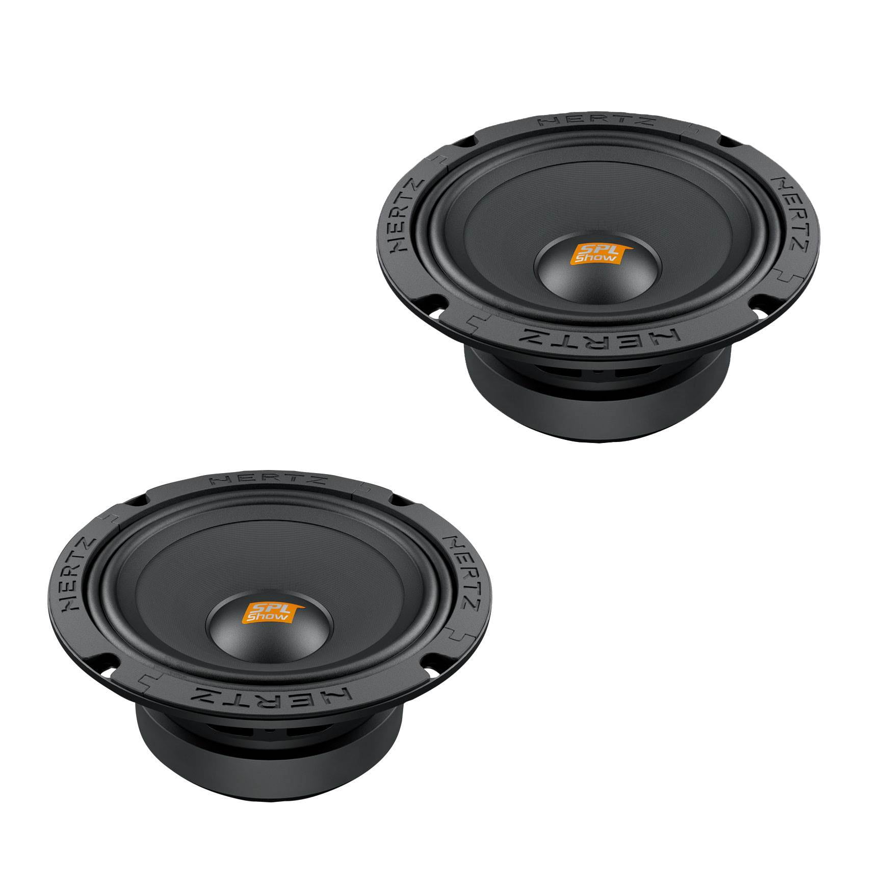 Hertz Car Audio 400 Watt 6.5 Inch SPL Midrange Stereo Speaker, Black (2