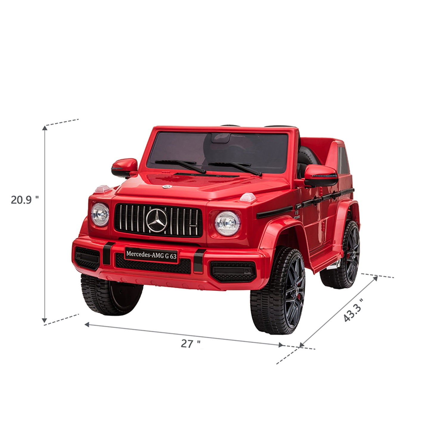 CIPACHO Licensed Benz GT AMG G63 12V Ride On Jeep with Remote Control, Electric Car for Kids 3-6 Years, 3 Speeds, Red CIPACHO Licensed Benz GT AMG G63 12V Ride On Jeep with Remote Control, Electric Car for Kids 3-6 Years, 3 Speeds, Red
