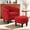 Red, variant on Ebello Velvet Accent Chair with Ottoman for Living Room, Beige