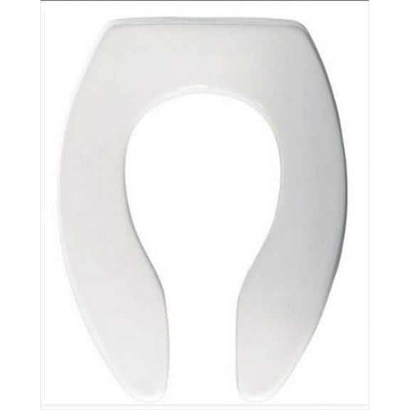 STA-TITE Elongated Open Front Toilet Seat in White