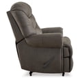 thumbnail image 5 of Bowery Hill Faux Leather Traditional One-pull Reclining Motion Gunmetal Recliner, 5 of 9