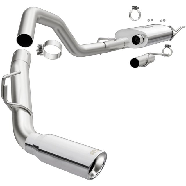 Fits 2018-2023 Ford Expedition Magnaflow Performance Exhaust System Kit 19424 MF Series Cat-Back System; Stainless Steel; With Muffler; 3 Inch Pipe Diameter; Single Exhaust With Single Exit