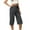 Dark Gray, variant on Wmens Capris Clearance Capris Pants Plus Size Petite Woman Fashion Pockets Elastic Waist Solid Capris Pants