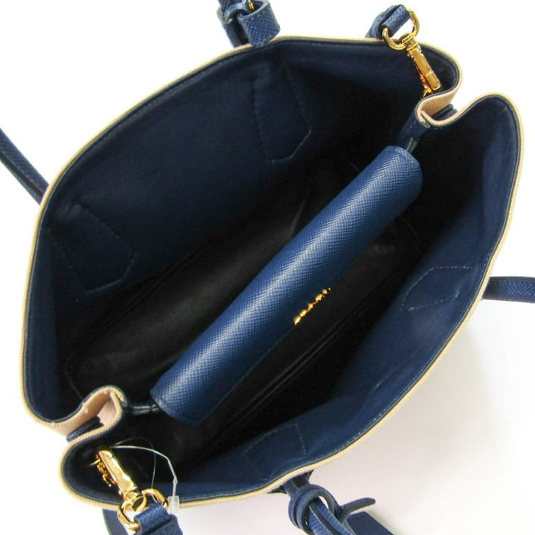 Prada Saffiano Double BN2775 Women's Canvas,Leather Handbag
