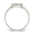 thumbnail image 2 of 925 Sterling Silver Cubic Zirconia Cz Horseshoe Ring Good Luck, 2 of 7