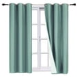 thumbnail image 6 of 100% Blackout Adam 2 piece panels 84 inch length room darkening grommet top window drapes for living room teal blue solid color for bedroom home décor, 6 of 6
